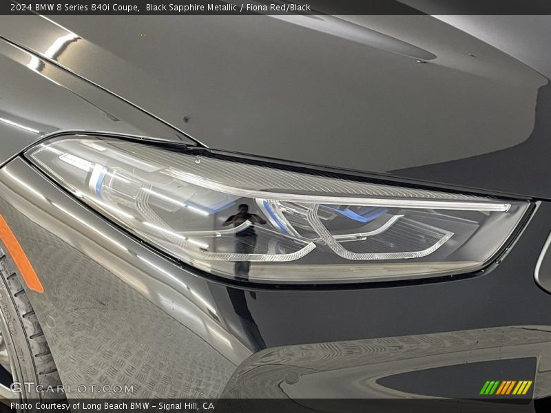 Black Sapphire Metallic / Fiona Red/Black 2024 BMW 8 Series 840i Coupe