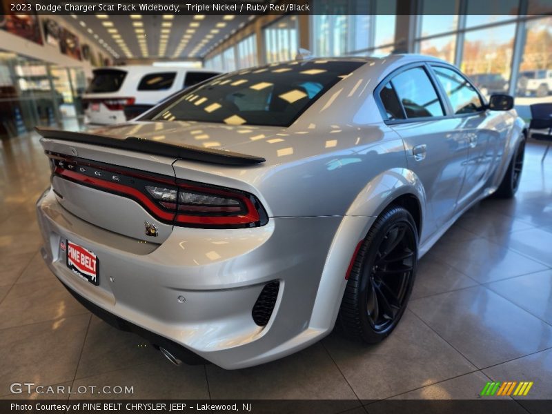 Triple Nickel / Ruby Red/Black 2023 Dodge Charger Scat Pack Widebody