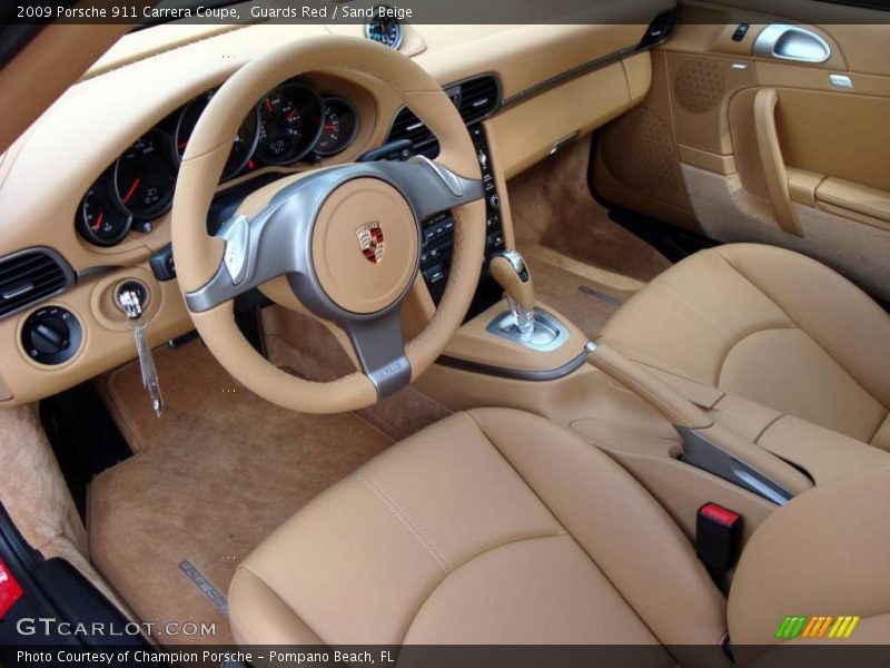 Guards Red / Sand Beige 2009 Porsche 911 Carrera Coupe