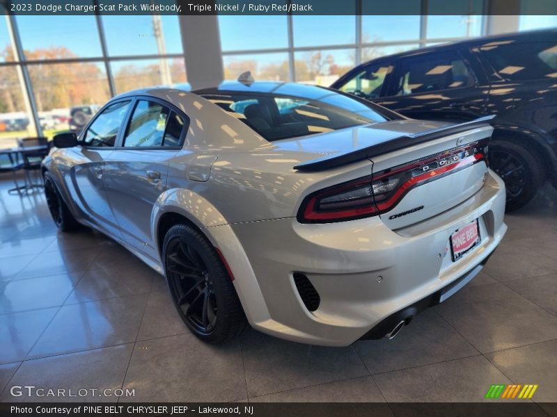 Triple Nickel / Ruby Red/Black 2023 Dodge Charger Scat Pack Widebody