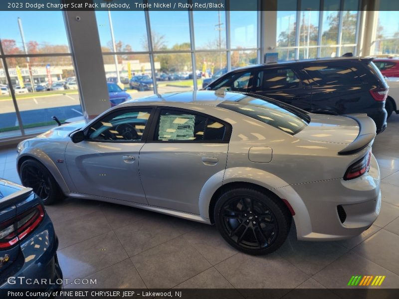Triple Nickel / Ruby Red/Black 2023 Dodge Charger Scat Pack Widebody