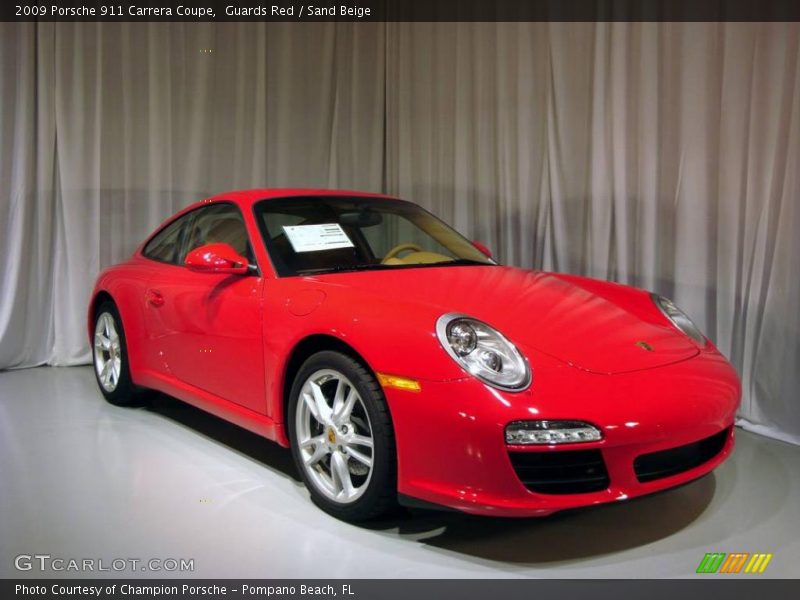 Guards Red / Sand Beige 2009 Porsche 911 Carrera Coupe