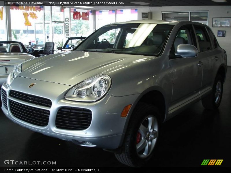 Crystal Silver Metallic / Stone/Steel Grey 2004 Porsche Cayenne Turbo