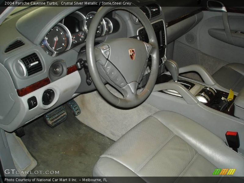 Crystal Silver Metallic / Stone/Steel Grey 2004 Porsche Cayenne Turbo