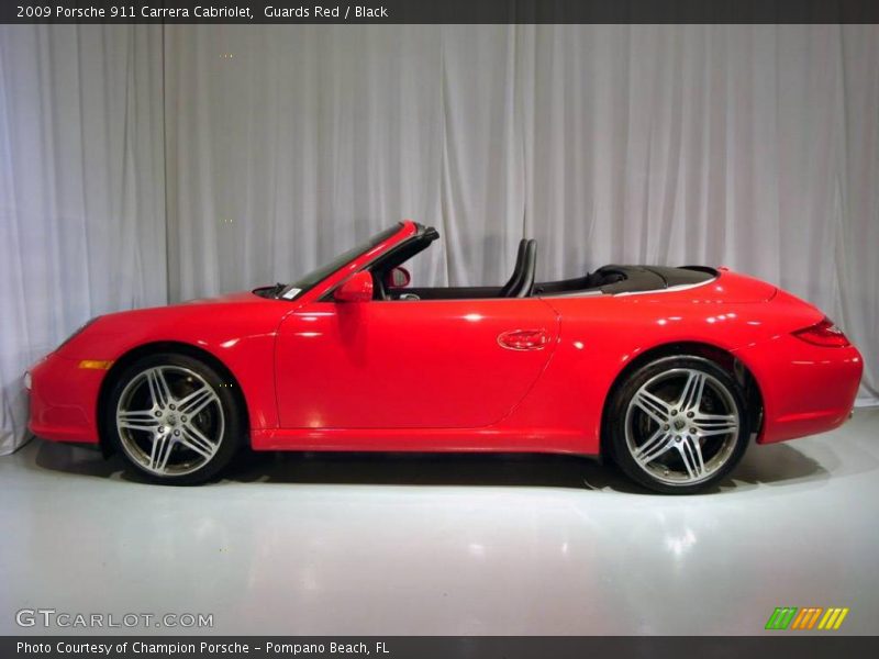 Guards Red / Black 2009 Porsche 911 Carrera Cabriolet