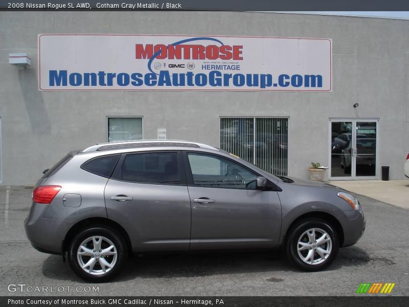 Gotham Gray Metallic / Black 2008 Nissan Rogue SL AWD