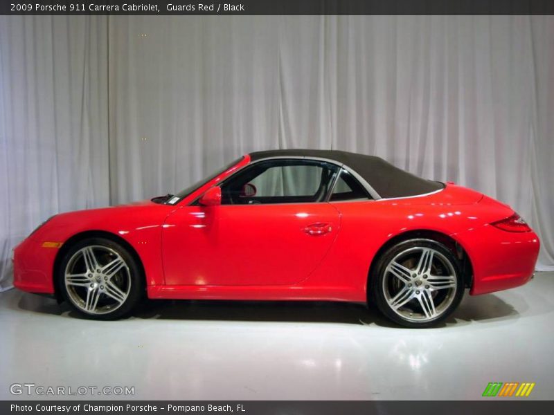 Guards Red / Black 2009 Porsche 911 Carrera Cabriolet