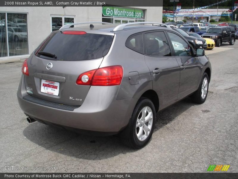 Gotham Gray Metallic / Black 2008 Nissan Rogue SL AWD
