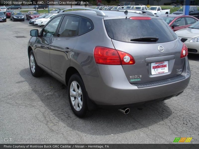 Gotham Gray Metallic / Black 2008 Nissan Rogue SL AWD