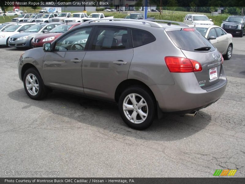 Gotham Gray Metallic / Black 2008 Nissan Rogue SL AWD