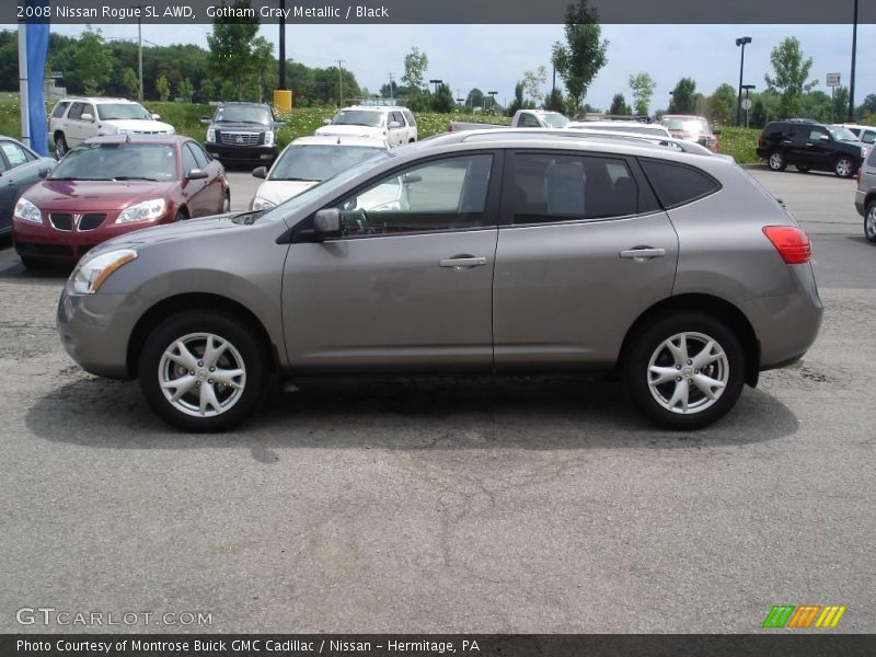 Gotham Gray Metallic / Black 2008 Nissan Rogue SL AWD