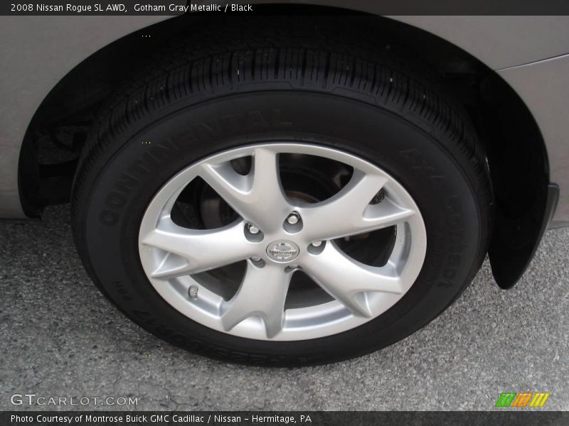 Gotham Gray Metallic / Black 2008 Nissan Rogue SL AWD