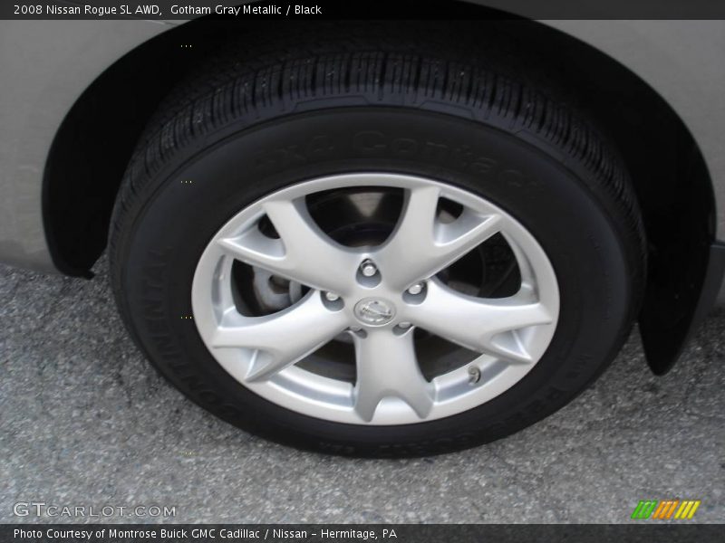 Gotham Gray Metallic / Black 2008 Nissan Rogue SL AWD