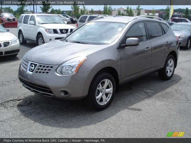 Gotham Gray Metallic / Black 2008 Nissan Rogue SL AWD