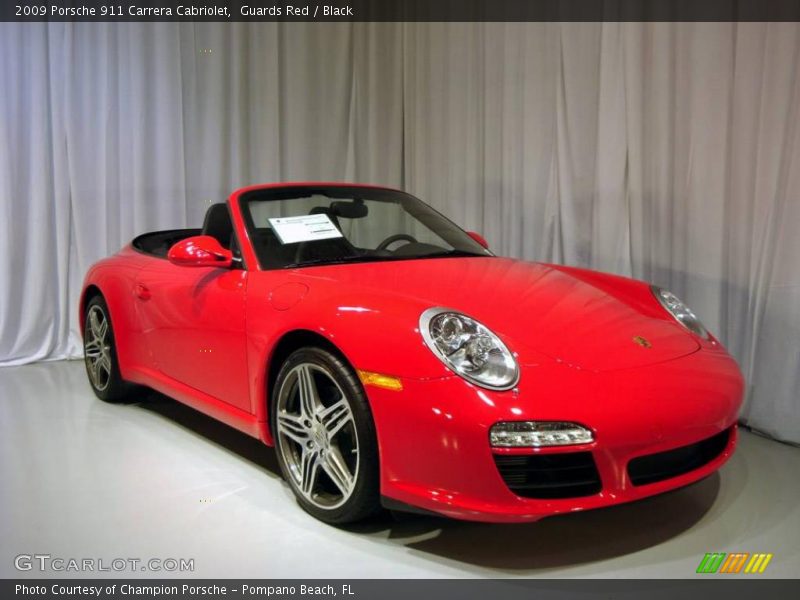 Guards Red / Black 2009 Porsche 911 Carrera Cabriolet