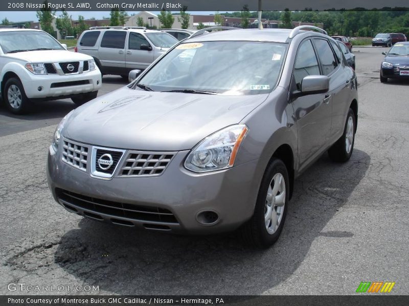 Gotham Gray Metallic / Black 2008 Nissan Rogue SL AWD