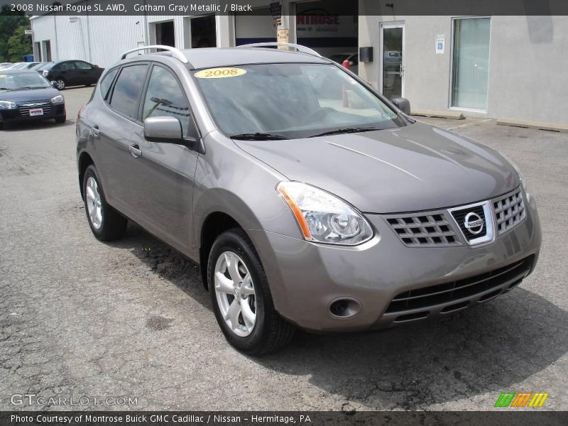 Gotham Gray Metallic / Black 2008 Nissan Rogue SL AWD