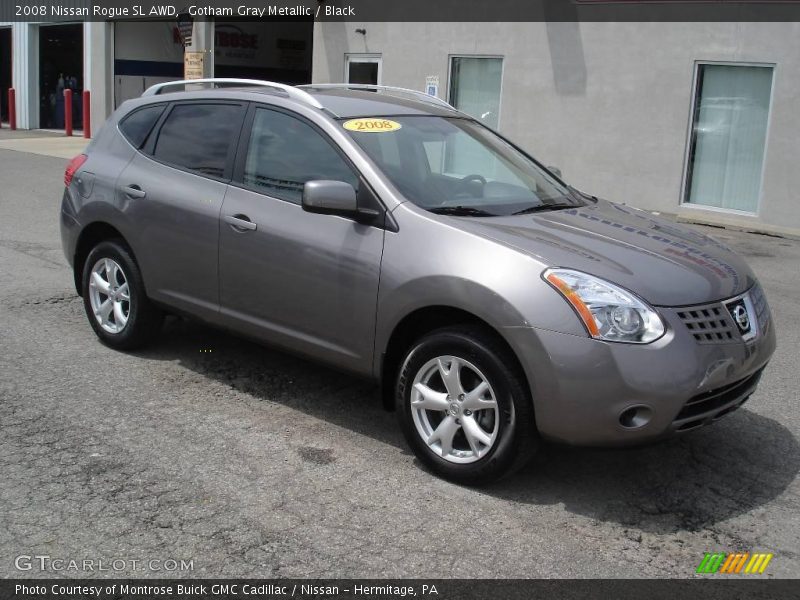 Gotham Gray Metallic / Black 2008 Nissan Rogue SL AWD