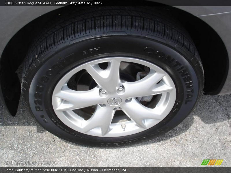 Gotham Gray Metallic / Black 2008 Nissan Rogue SL AWD