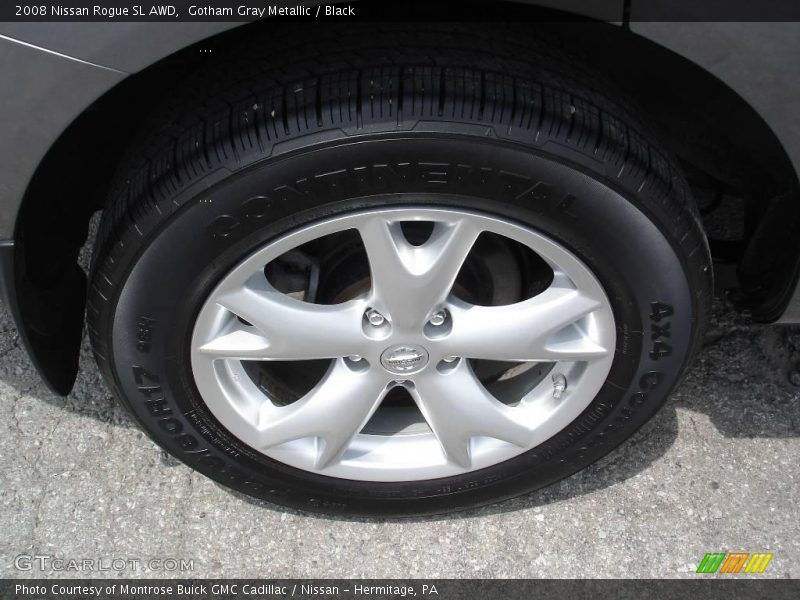 Gotham Gray Metallic / Black 2008 Nissan Rogue SL AWD