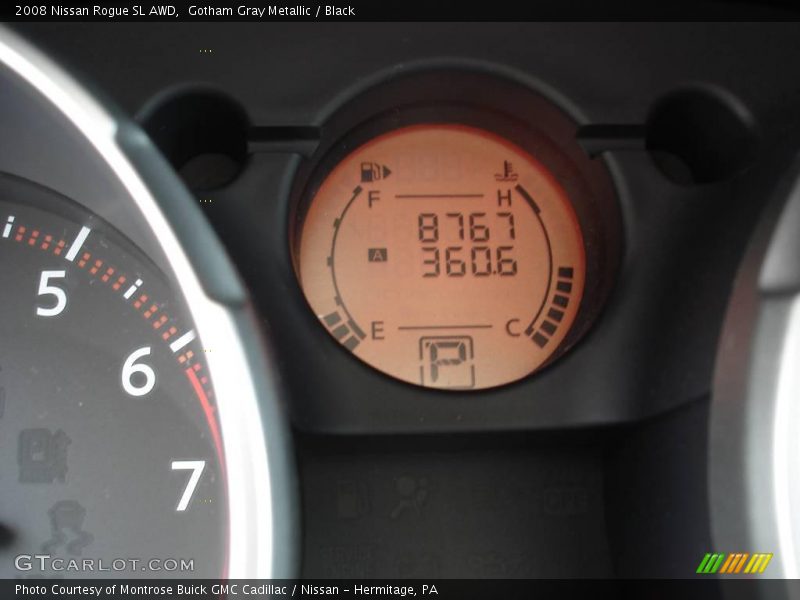 Gotham Gray Metallic / Black 2008 Nissan Rogue SL AWD