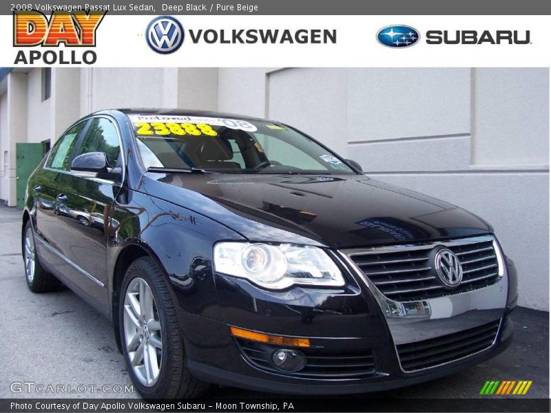 Deep Black / Pure Beige 2008 Volkswagen Passat Lux Sedan