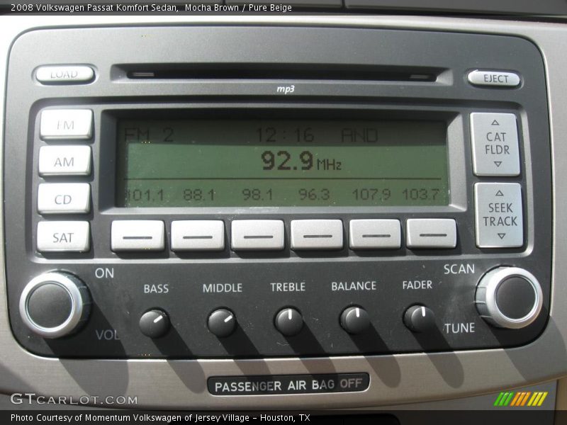 Mocha Brown / Pure Beige 2008 Volkswagen Passat Komfort Sedan