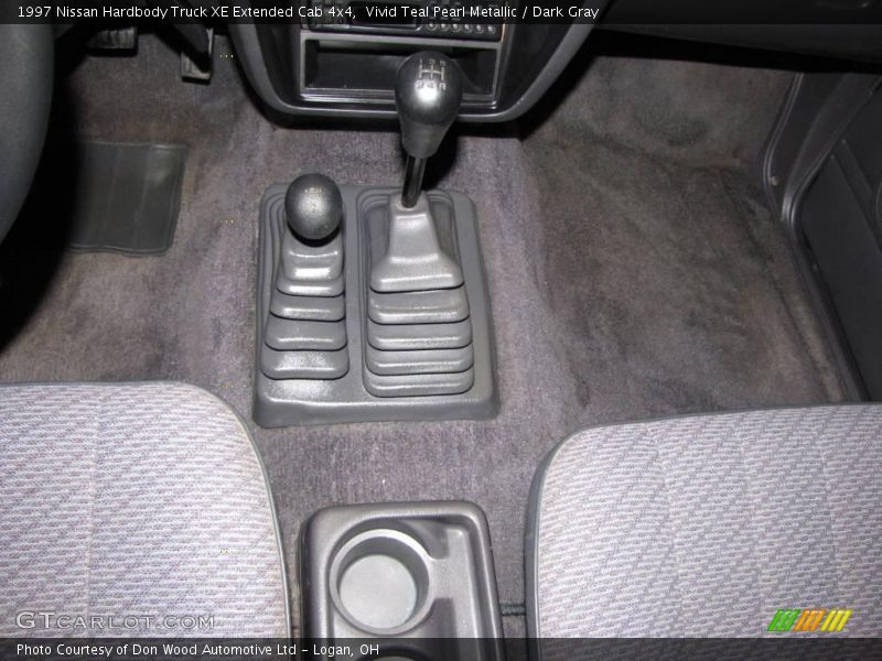 Vivid Teal Pearl Metallic / Dark Gray 1997 Nissan Hardbody Truck XE Extended Cab 4x4