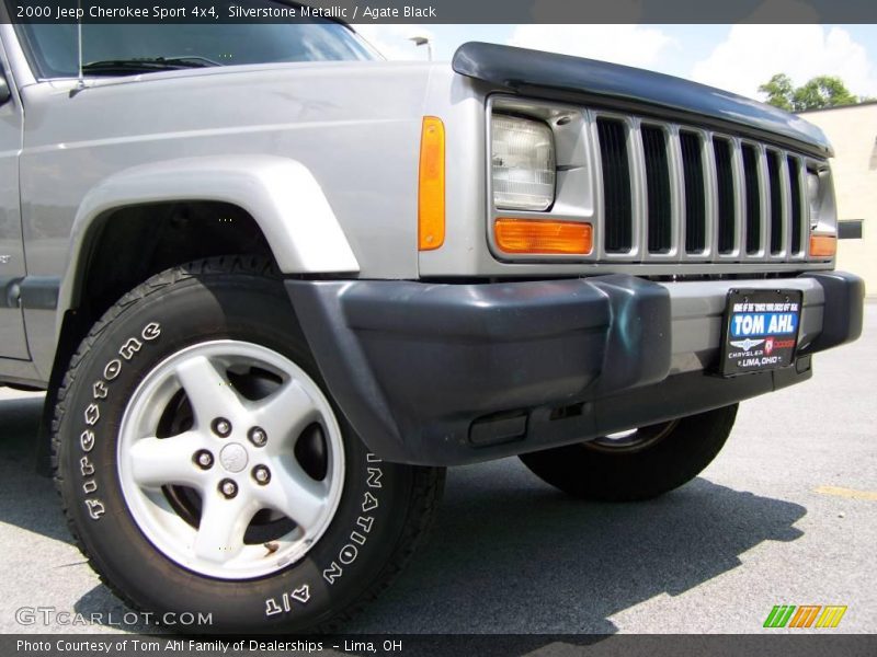 Silverstone Metallic / Agate Black 2000 Jeep Cherokee Sport 4x4