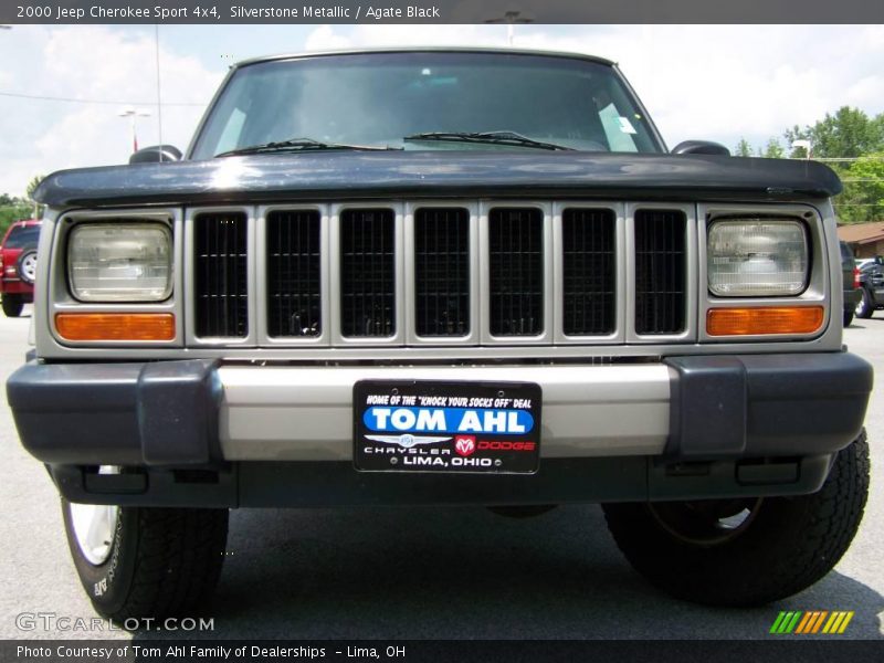 Silverstone Metallic / Agate Black 2000 Jeep Cherokee Sport 4x4