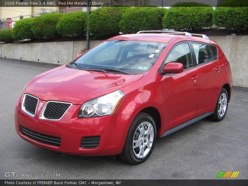 Red Hot Metallic / Ebony 2009 Pontiac Vibe 2.4 AWD