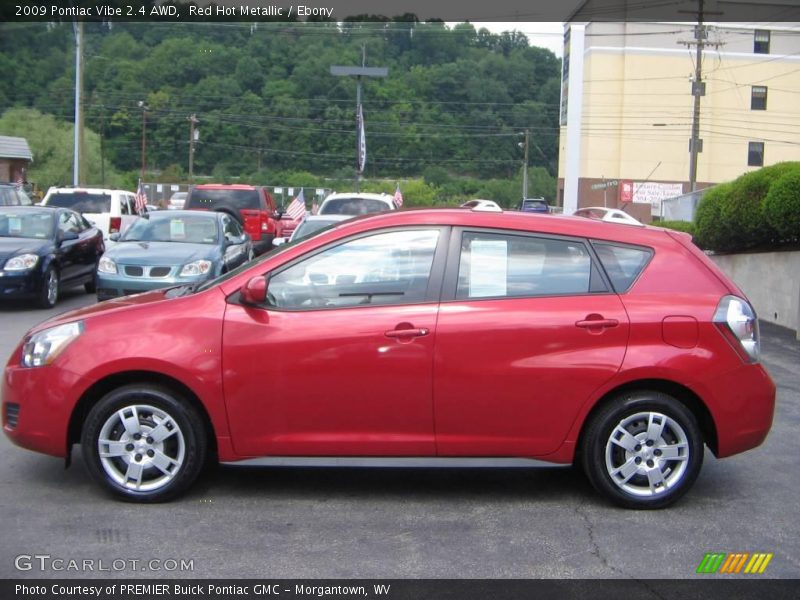 Red Hot Metallic / Ebony 2009 Pontiac Vibe 2.4 AWD