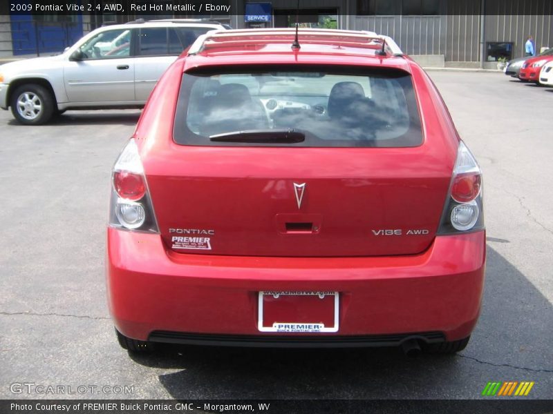 Red Hot Metallic / Ebony 2009 Pontiac Vibe 2.4 AWD