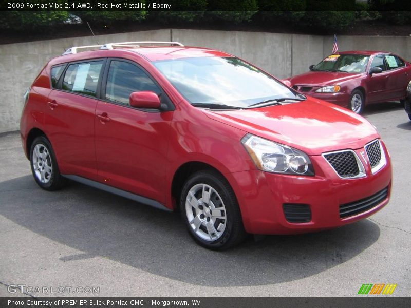 Red Hot Metallic / Ebony 2009 Pontiac Vibe 2.4 AWD