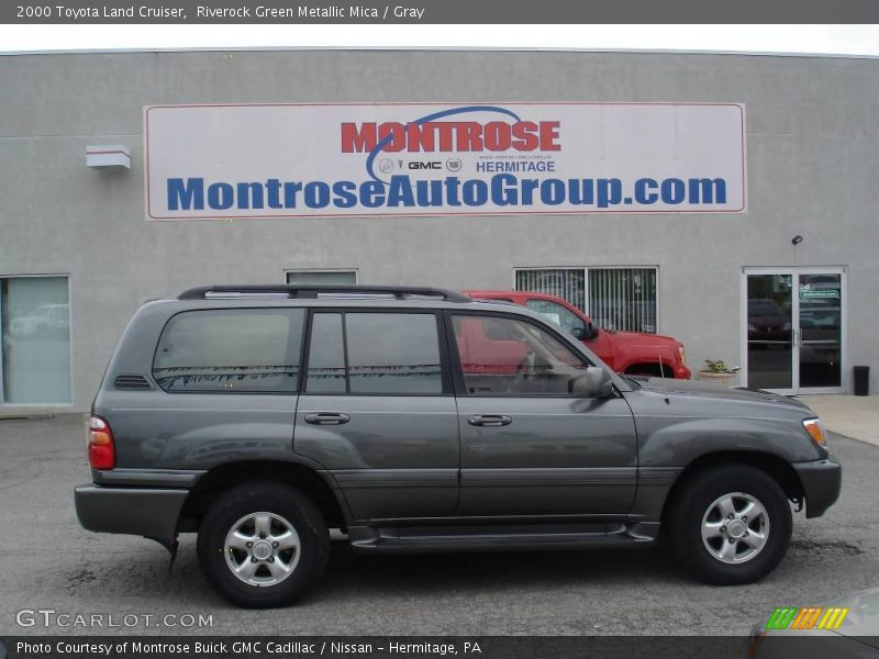 Riverock Green Metallic Mica / Gray 2000 Toyota Land Cruiser