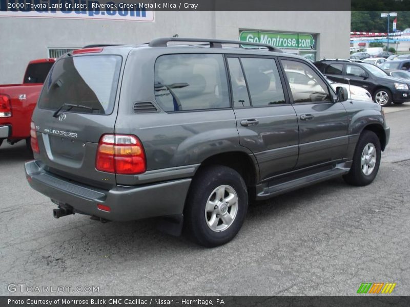 Riverock Green Metallic Mica / Gray 2000 Toyota Land Cruiser