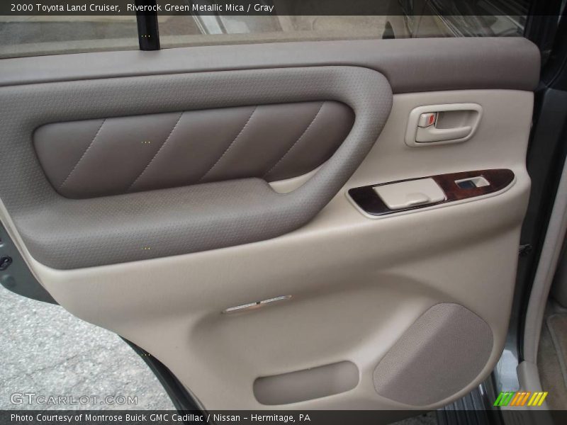Riverock Green Metallic Mica / Gray 2000 Toyota Land Cruiser