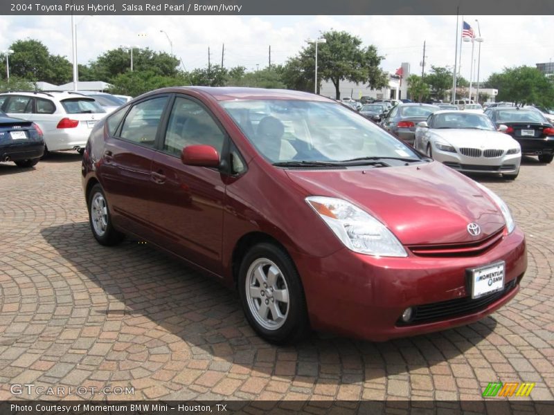 Salsa Red Pearl / Brown/Ivory 2004 Toyota Prius Hybrid