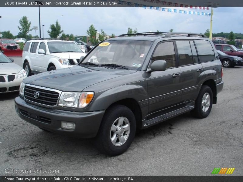 Riverock Green Metallic Mica / Gray 2000 Toyota Land Cruiser