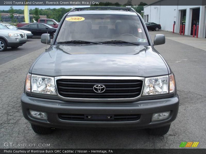 Riverock Green Metallic Mica / Gray 2000 Toyota Land Cruiser
