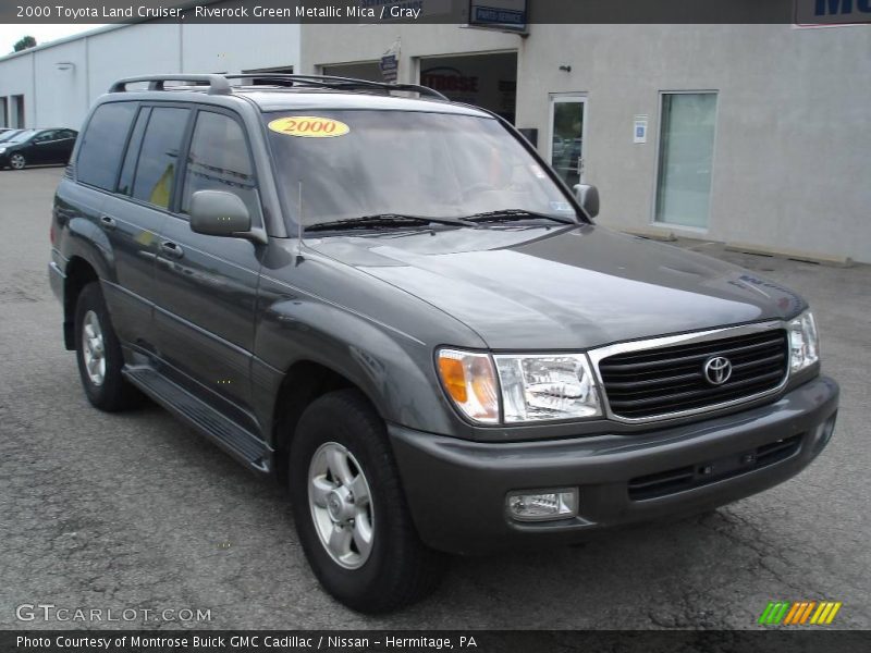 Riverock Green Metallic Mica / Gray 2000 Toyota Land Cruiser