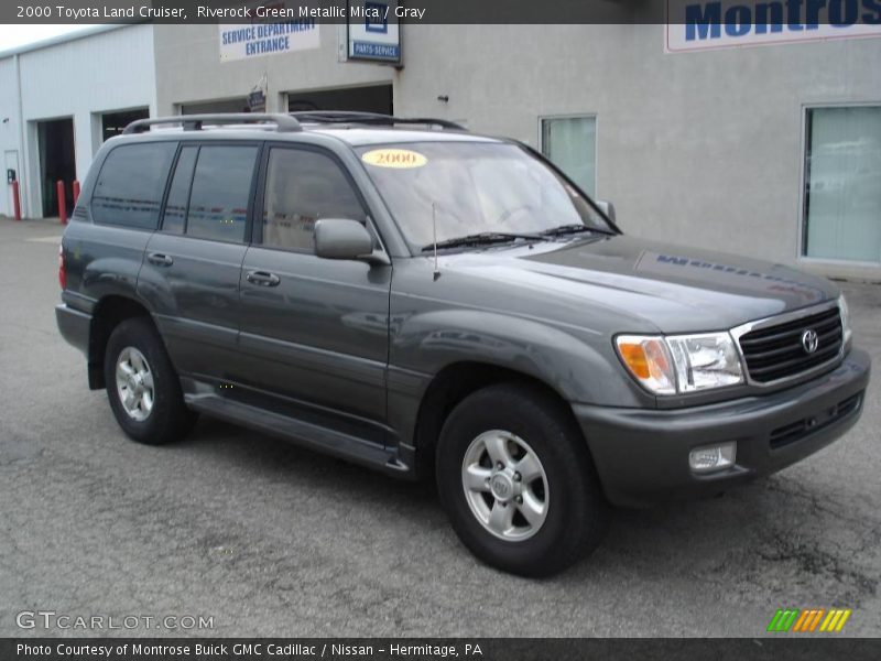 Riverock Green Metallic Mica / Gray 2000 Toyota Land Cruiser