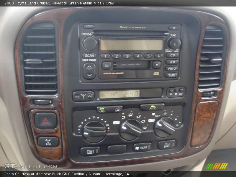 Riverock Green Metallic Mica / Gray 2000 Toyota Land Cruiser