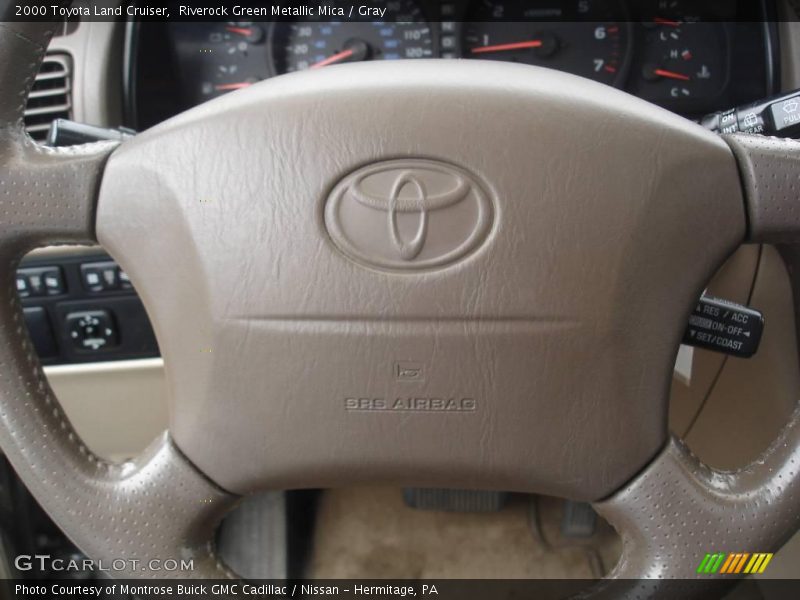 Riverock Green Metallic Mica / Gray 2000 Toyota Land Cruiser