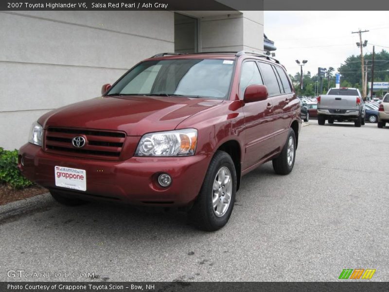 Salsa Red Pearl / Ash Gray 2007 Toyota Highlander V6