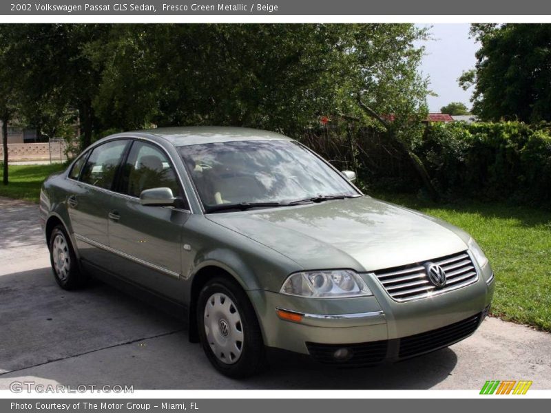 Fresco Green Metallic / Beige 2002 Volkswagen Passat GLS Sedan