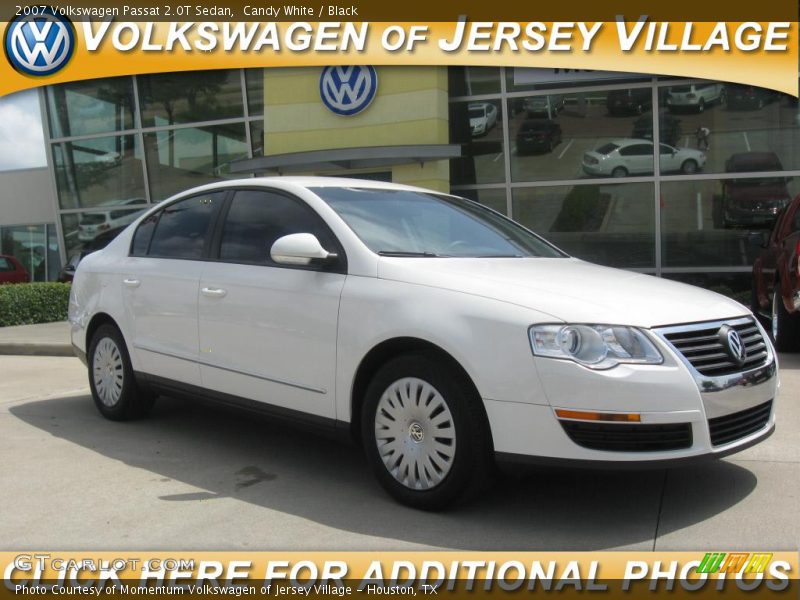 Candy White / Black 2007 Volkswagen Passat 2.0T Sedan