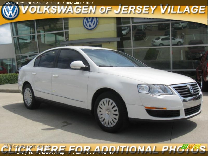 Candy White / Black 2007 Volkswagen Passat 2.0T Sedan