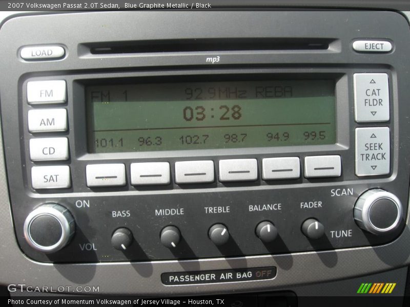 Blue Graphite Metallic / Black 2007 Volkswagen Passat 2.0T Sedan
