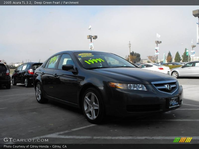 Deep Green Pearl / Parchment 2005 Acura TL 3.2